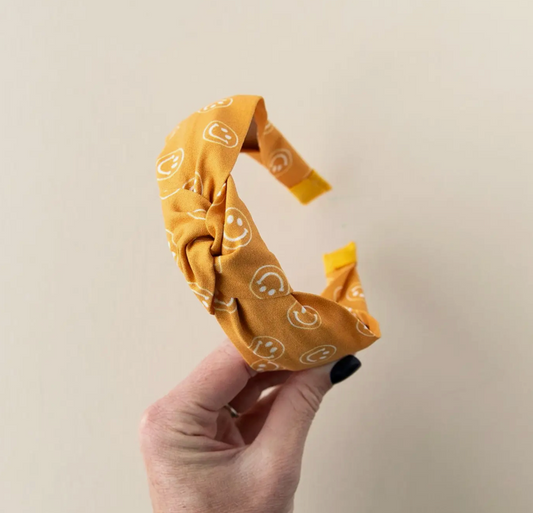 Yellow Smiley face headband