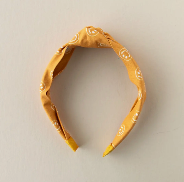 Yellow Smiley face headband
