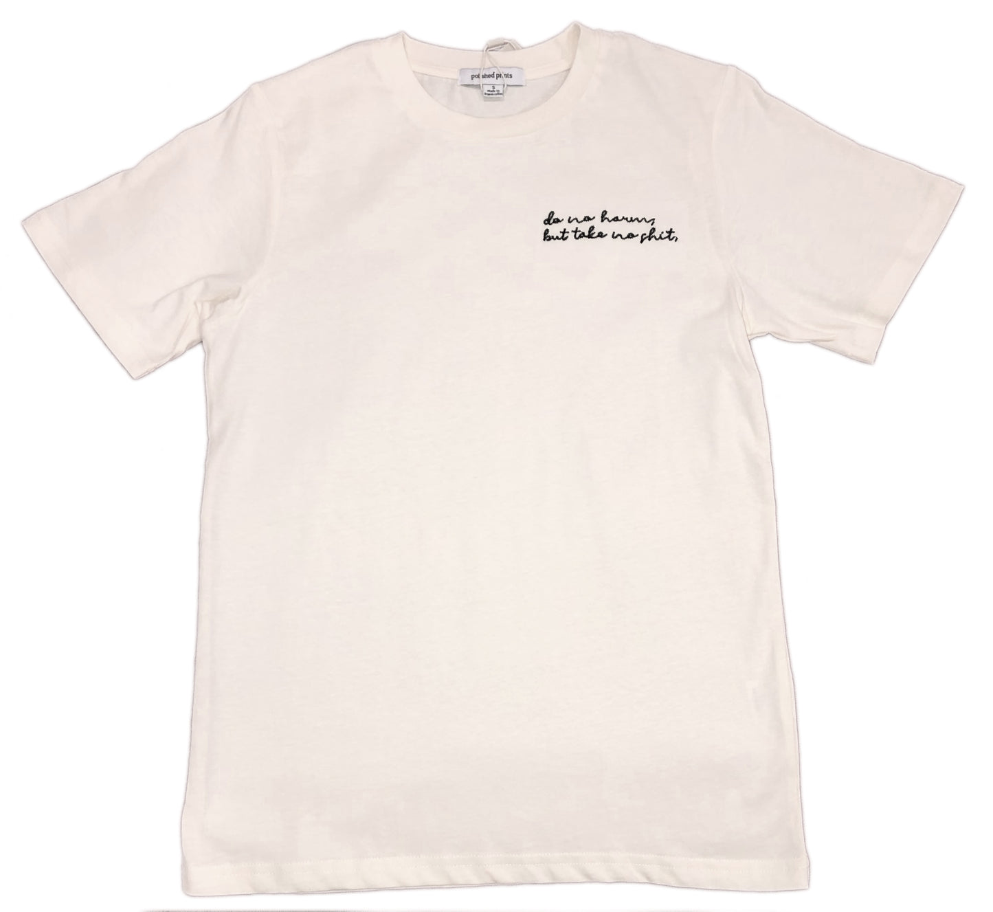 Chain Stitched Women's T-Shirt -Do No Harm