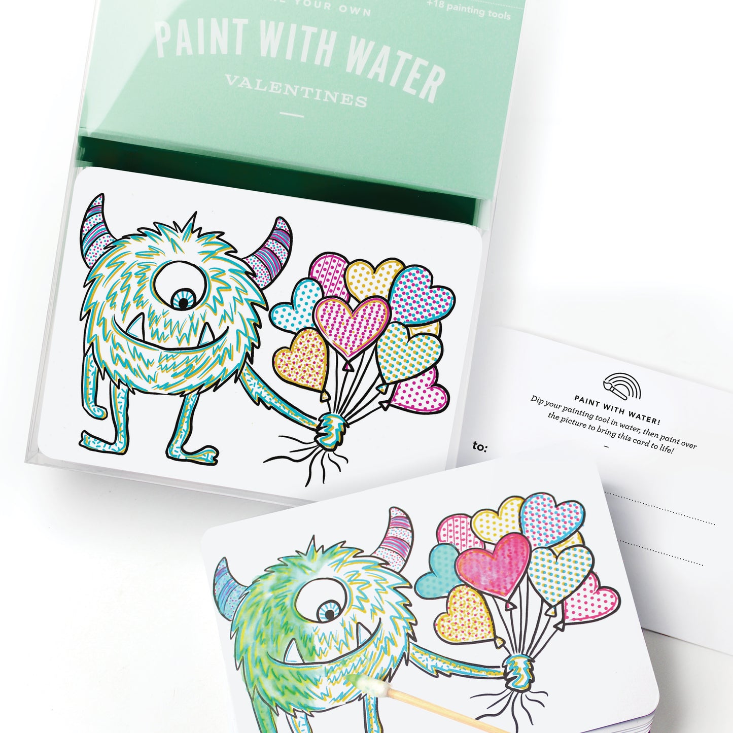Paint with Water Valentines Kit-Monster