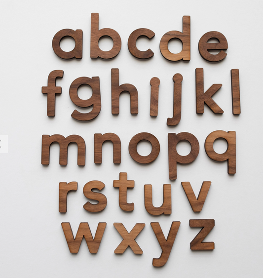 Wooden Alphabet 52 Piece Set