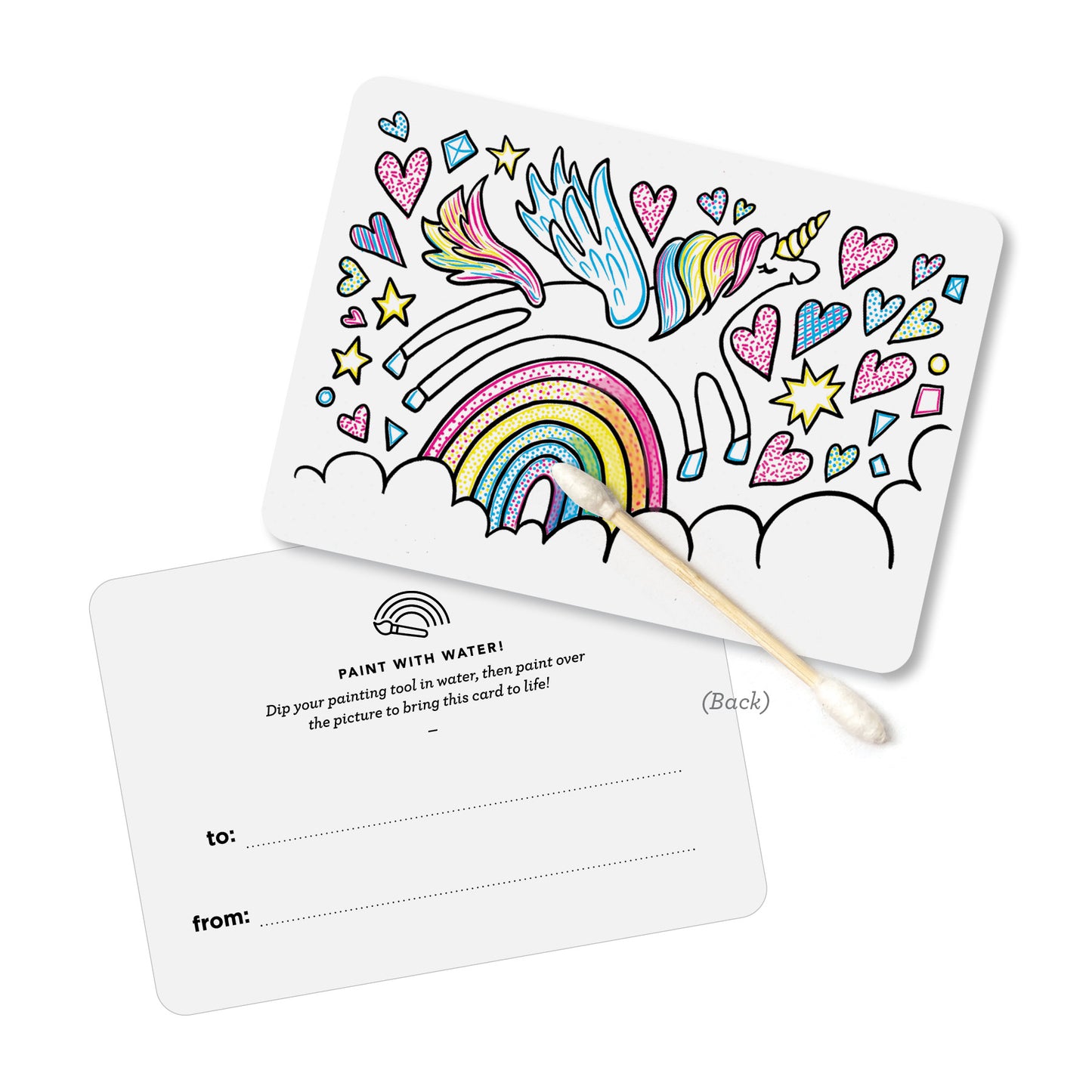 Paint with Water Valentines Kit-Unicorn
